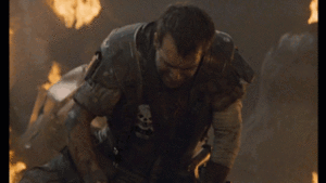 animated gif of Bill Paxton in Aliens freaking out — game over man!